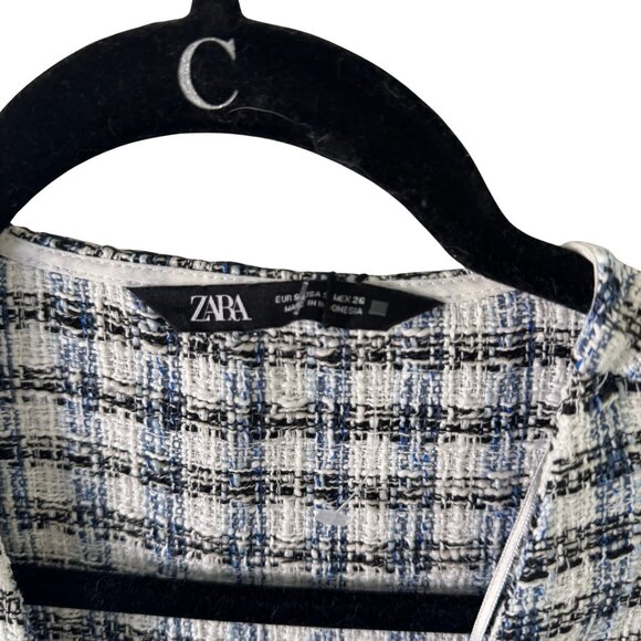 NWT Zara NEW Textured Tweed Textured Pinafore Dress Patch Pockets Vest - Picture 4 of 8